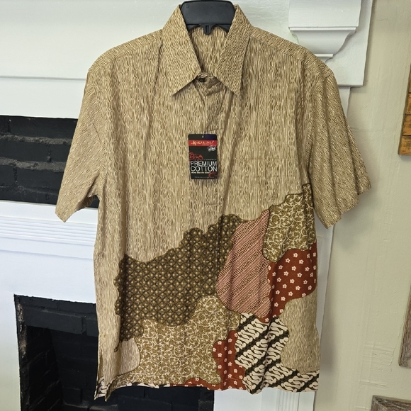 K Karunia Other - K Karunia Patchwork Short Sleeve Shirt